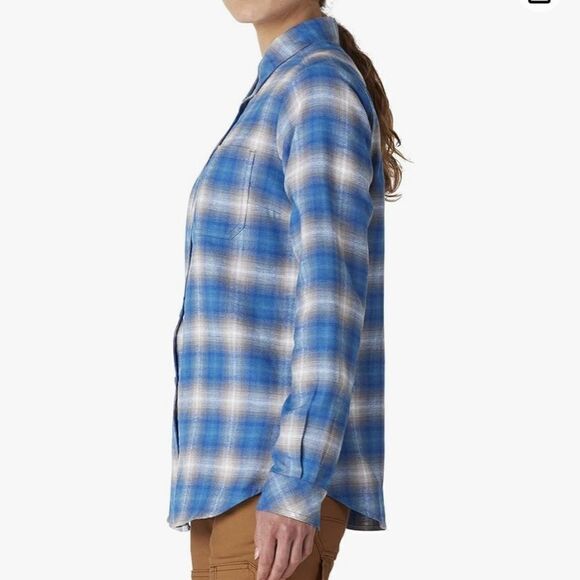 Dickies Women's Duratech Renegade Flannel Shirt NWT Sz XS blue - Picture 2 of 12